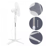 KOBI Ventilators ar statīvu VIENTO 45W 1.2m balts D43cm