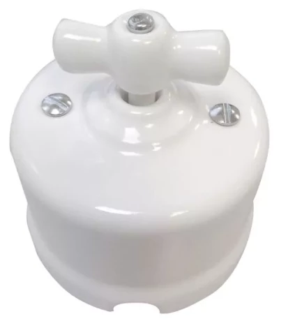 Переключатель FENDE V / A вращающийся керамический белый