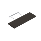 Wall shelf 235x795x38 mm, black