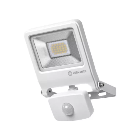 Flood light LEDVANCE 20W 1700lm 3000K 120⁰ IP44 with motion sensor white