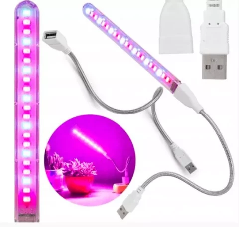 LED gaismeklis 5V / 10W priekš augiem MINI 21led 178 x 20 mm USB
