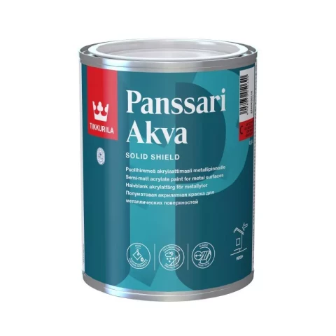 Tikkurila PANSSARI AKVA A 0.9L Krāsa metāla jumtiem