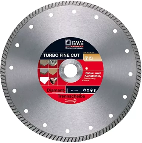 Dimanta ripa akmenim/granītam D125/22.23/1.4mm plāna TURBO FINE CUT 35