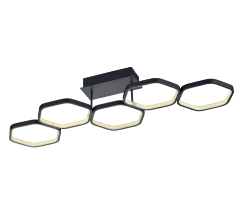 Griestu lampa TRIO Vigo 1XLED SMD 24W 3000Lm 3000K melna R62055142