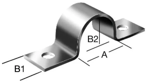 Pipe clips 9x15mm Steel/zn