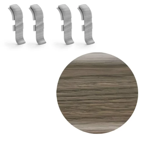 Grīdlīstes NGTF70 PVC kabeļiem  savienojumi,ozols tumšs 4gab