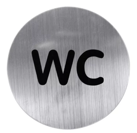 Door sign WC, metal