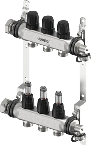 Uponor Vario S manifold with flow meters FM, 3XG3/4, 1140834