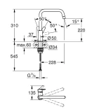 GROHE Start kitchen sink mixer, chrome, 30470000