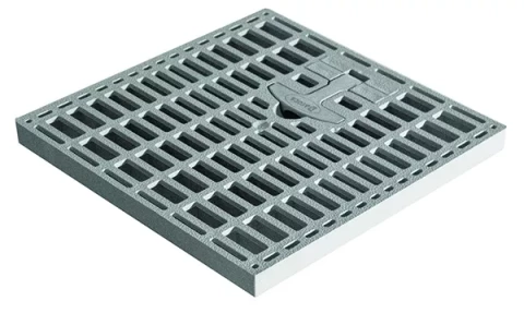 Pagalma akas vāks ar rokturi 200x200, pelēks,režģtipa