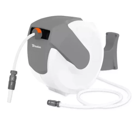 BRADAS automātiska spole ar šļūteni 1/2" 35m un aksesuāriem White Line