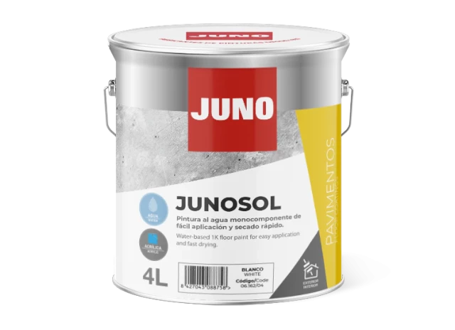 Juno JUNOSOL Black 4L Akrila grīdas pārklājums uz ūdens bāzes melns