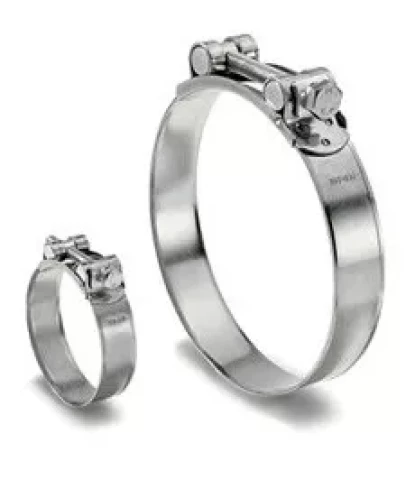 Зажим широкий, винтовой 80-85мм, нержавеющая сталь