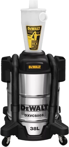 Putekļu separators nerūsējošā tērauda, 38 L, DeWALT DXVCS003