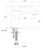 Sink mixer PAROS black