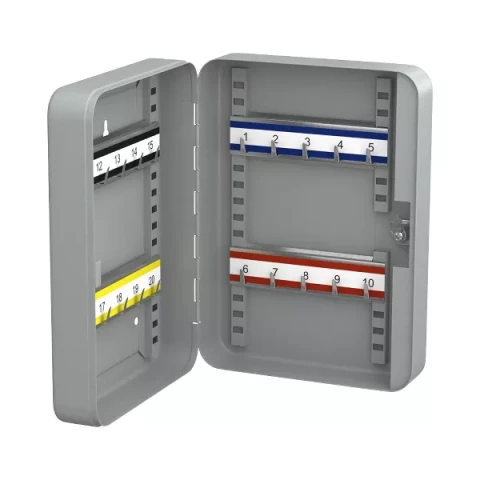 Atslēgu uzglabāšanas kaste, 20 atslēgām, pelēka 250x180x75mm