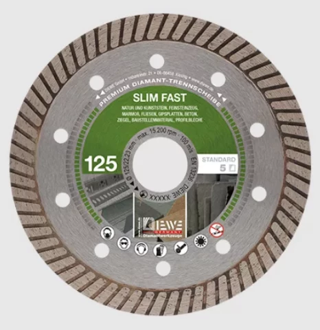 Dimanta ripa akmens DIEWE Slimfast 125/22.23