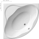 RAVAK bathtub NEW DAY 140X140  , white
