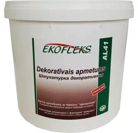 Ekofleks AL41 Dekoratīvais apmetums, akrila bāze "akmentiņš", 1,5mm 25kg (bāze)