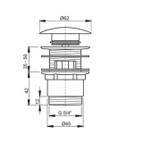 Ravak noteces sistēma  ClickClack zemais X01437