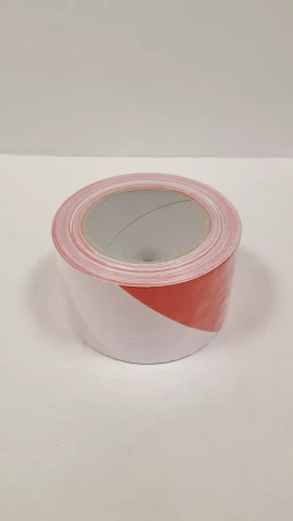 Cветоотражающая лента  70mmX100m белая/красная