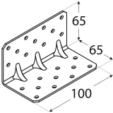 Leņķis 65x65x100x2.5mm, pastiprināts