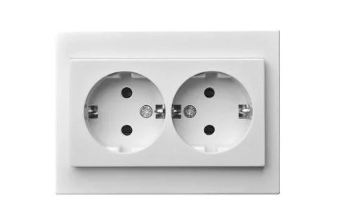 LIREGUS EPSILON white  socket double with side earth