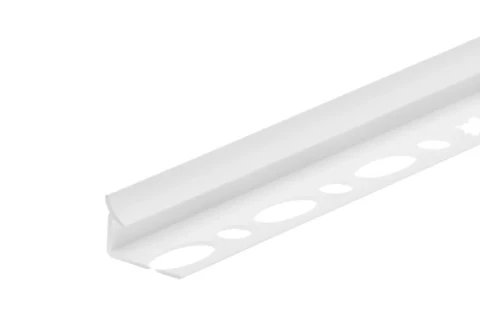 FLĪŽU LĪSTE PVC 9MM, Balta iekšējais stūris