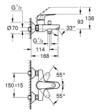 Grohe komplekts Euroeco (32743001,24265001,27598003), hroms