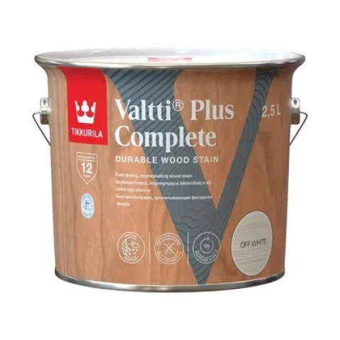 VALTTI PLUS COMPLETE OFF WHITE 2,5L Быстросохнущий пропиточный антисептик для дерева