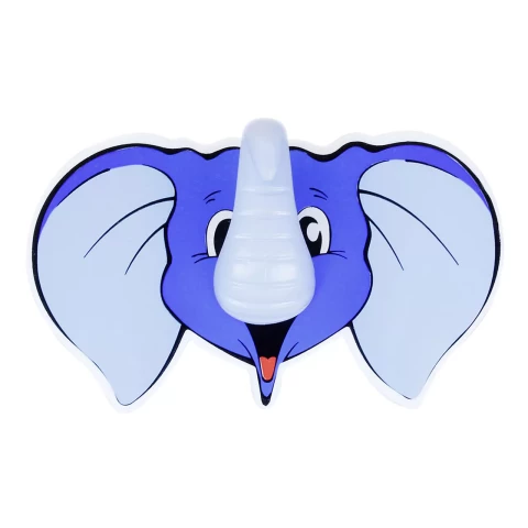 Hook ELEPHANT, self-adhesive,blue