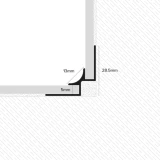 Genesis PIA Internal Corner Profile for 5 mm Vinyl Panels, 2.6 m, Matt Black