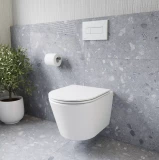 Ravak WC pods piekaramais Life RimOff ar Soft Close vāku, balts  X01951