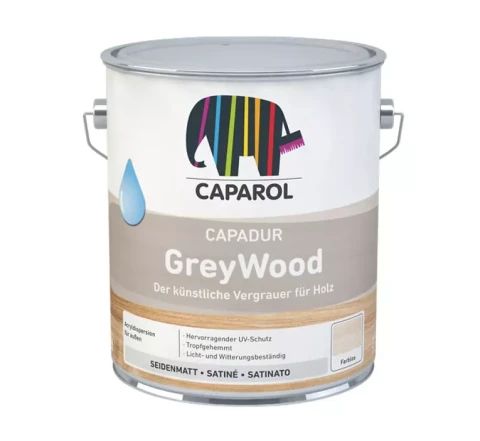 Caparol GreyWood 0.75L Высокопигментированная, разбавляемая водой лазурь для наружных деревянных поверхностей
