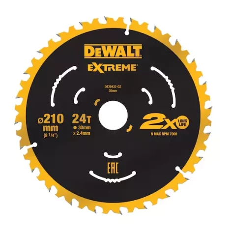 Saw blade Extreme 210x30mm 24T DeWALT DT20432-QZ