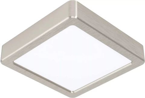 Plafonlampa sienas griestu LED 10.5W 1350lm 3000K IP20 kvadrātS niķelis EGLO Fueva5 99239
