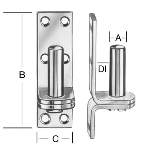 Eņģu turētājs uzskrūvējams13x99x35mm att-10mm ZN