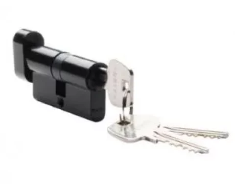 Cilindrs 4ME ar WC aizgr. T30x30 60mm. x3 atsl. melns Fortex.