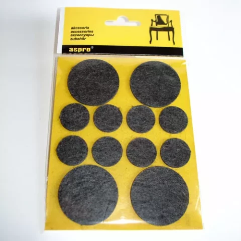 Aizsargpaliktnis mēbelēm 40002 Melns 12gab/iepak d-20/38mm