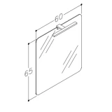 KAME Mirror ECO with LED IP44  65x60 cm 1012300