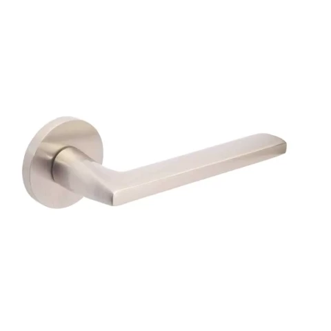 Universal Iris Slim door handle, round rose, nickel