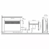 Konvektors sienas ENSTO BETA 20-BT-EP 2000W elektroniskais termostats