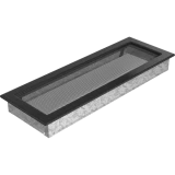 Reste kamīnam 170x490 mm  melna , 49C  Kratki