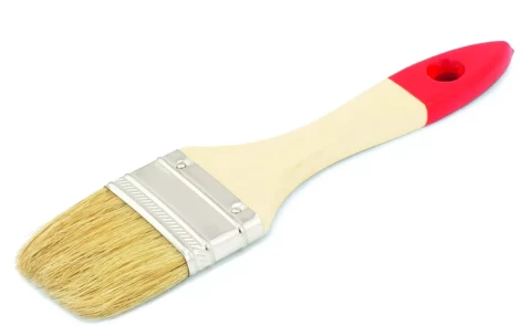 Ota plakana 50mm 5 biezums gaiši sari lakots koka kāts