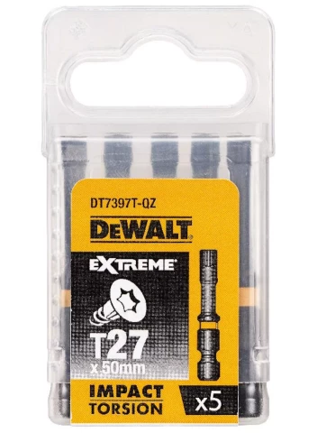 DeWALT EXTREME IMPACT TORSION uzgaļi T27, 50 mm, 5 gab/iep., DT7397T-QZ