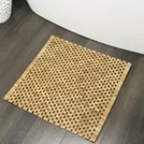WOODBLOCK bathmat, brown, 60x60cm