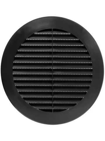 EUROPLAST ventilation grille plastic, Ø150mm, black VR150M