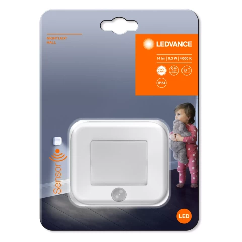 Led Night Light with Motion Detector Ledvance Nightlux Hall Square Led White