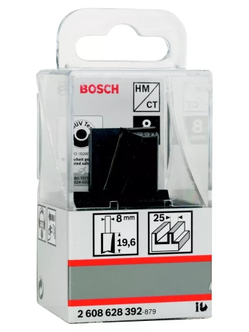 Bosch HM Пазовая фреза D25 мм L20 мм 8 мм, 2608628392