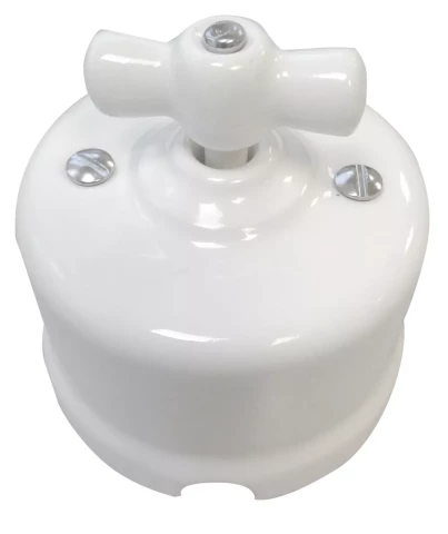 Переключатель FENDE V / A вращающийся двухфазный керамический белый